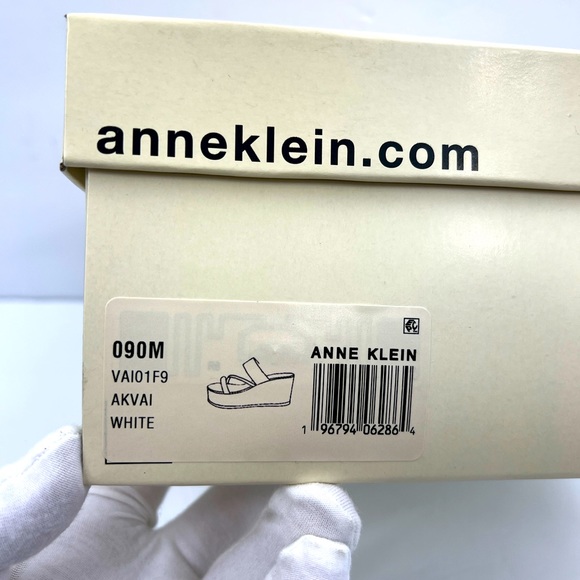 ANNE KLEIN, AKVAI WHITE SLIP ONS PLATFORM ELASTIC TOP WITH SUPER CUSHION SOLE9M - Picture 16 of 16